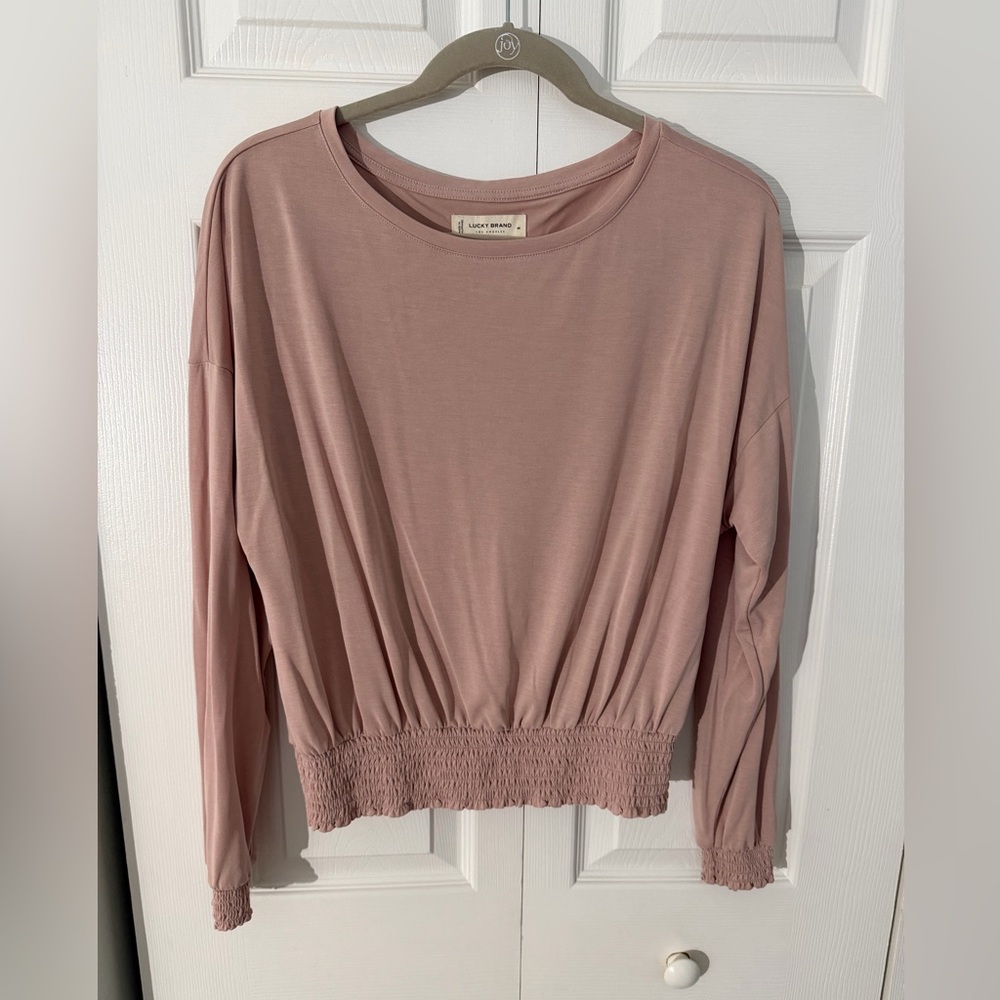 Lucky Brand Mauve Long Sleeve Top